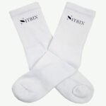 Pair of the Sitrin 100% cotton white socks.